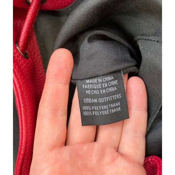 Urban Outfitters Red Western Backpack Faux Leather Boho Festival Bag nwot - Picture 9 of 11